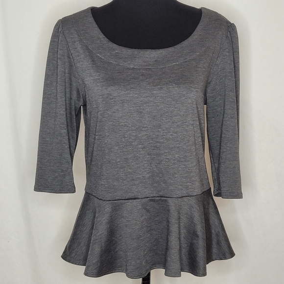 Bobeau 3/4 Sleeve Peplum Top - Size XL - Picture 1 of 10